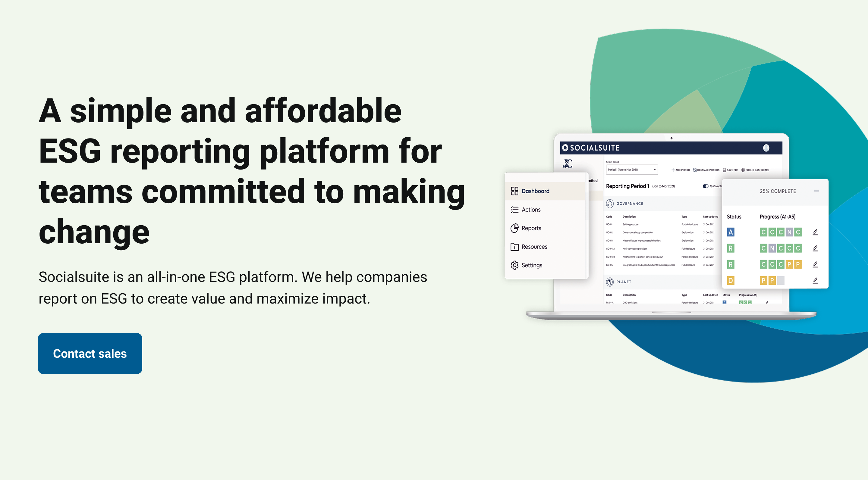 Socialsuite hero Direction C — Subtle & Premium with light background